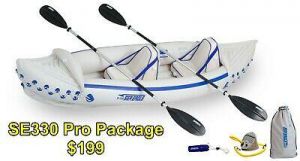 Sea Eagle SE330 Sport Kayak Pro (2 person) Package - Free Ship & 3 Year Warranty