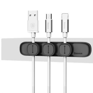 Baseus Magnetic Cable Clip Cable Holder Desktop Cable Management Cord Mount for iPhone 8 X Xiaomi