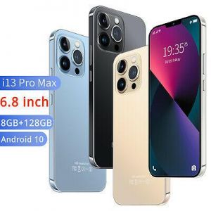 6.8 Inch Unlocked i13 Pro Max  Android 10 Smartphone 8G+128GB 3G Phone Mobile