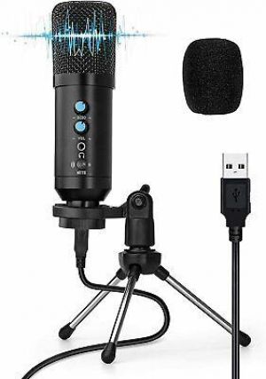Microphone Mic Kit USB Studio W/ Tripod Stand For PC Laptop Recording