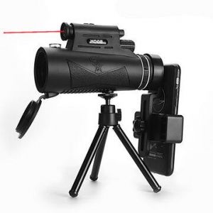 Moge 12X50 HD Teleskop mit Laser-Taschenlampe Telefonadapter Stativ F&uuml;r Camping im Freien Reisen Hochleistungs-Vogelbeoba