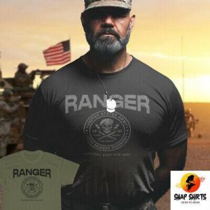 NEW US Army Rangers 75th Regiment Special Forces Combat Motto Skull T-Shirt