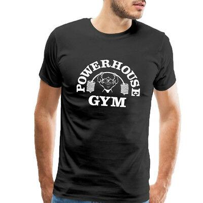 החנות של נדב  בגדים Men's Gym Bodybuilding Powerhouse Training Fitness Cotton Round Neck T-shirt Tee